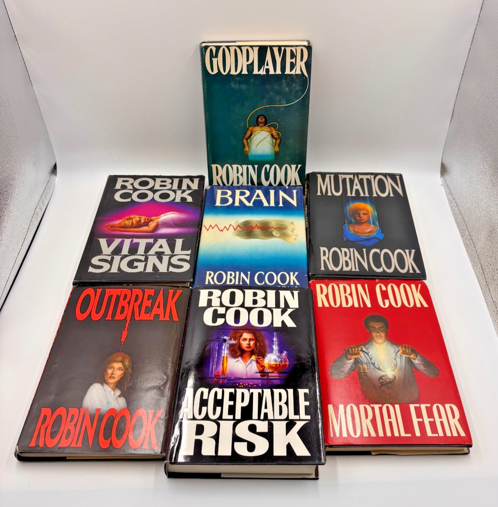 Robin Cook Hardcover Books Lot of 7 Medical Thriller Vintage Putnam Dust Jackets